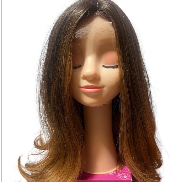 Women Brown Ombre Wig Lace top Synthetic Wig - Picture 5 of 5
